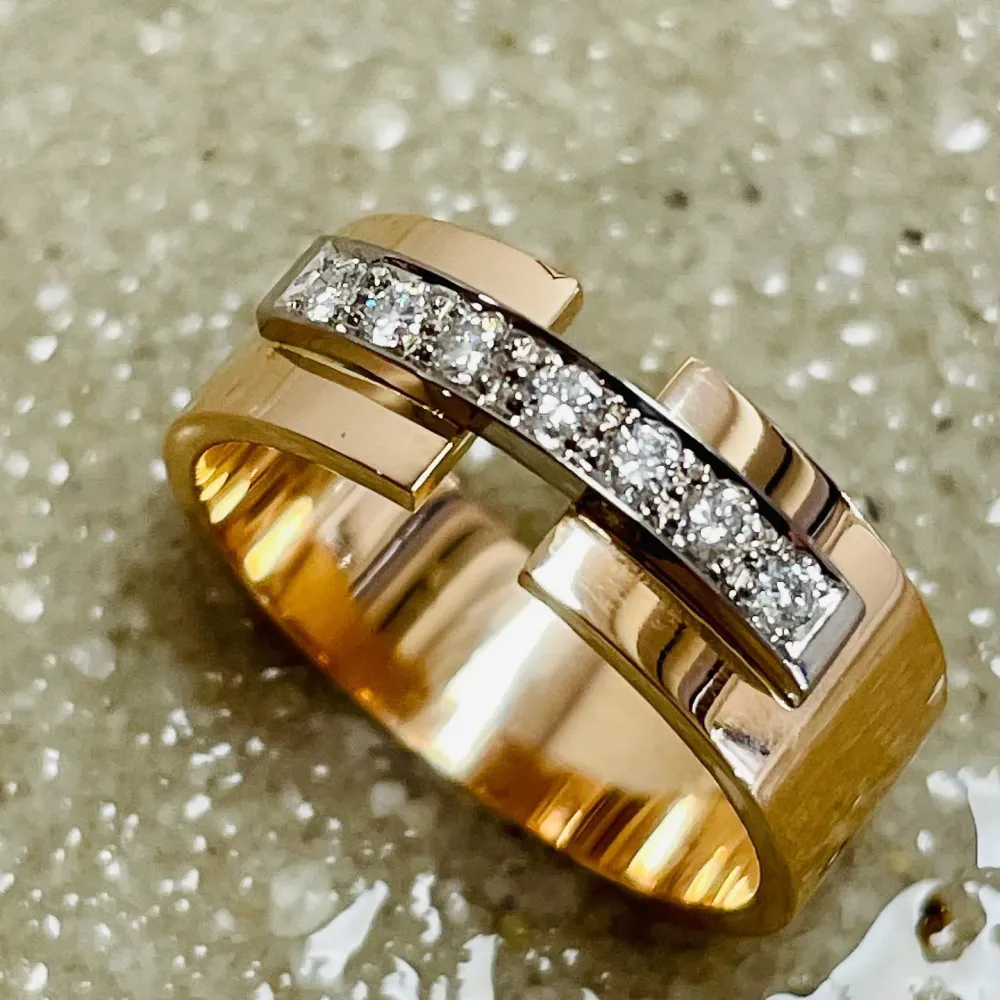 Bague ruban lien or